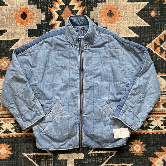 NWT ✨ Free People dolman quilted denim jacket $198 - Picture 5 of 7